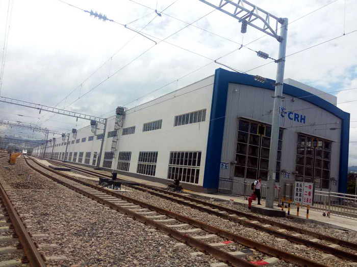 福建上杭火車站安裝潤東方環(huán)?？照{工程案例